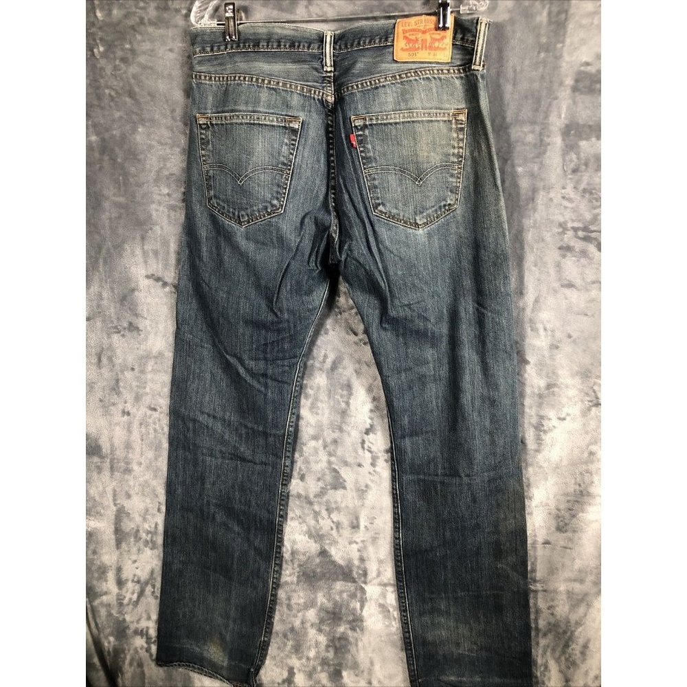 Levi’s 501 Jeans Men’s Size 34-34 Distressed Ripped Pants - Picture 7 of 9